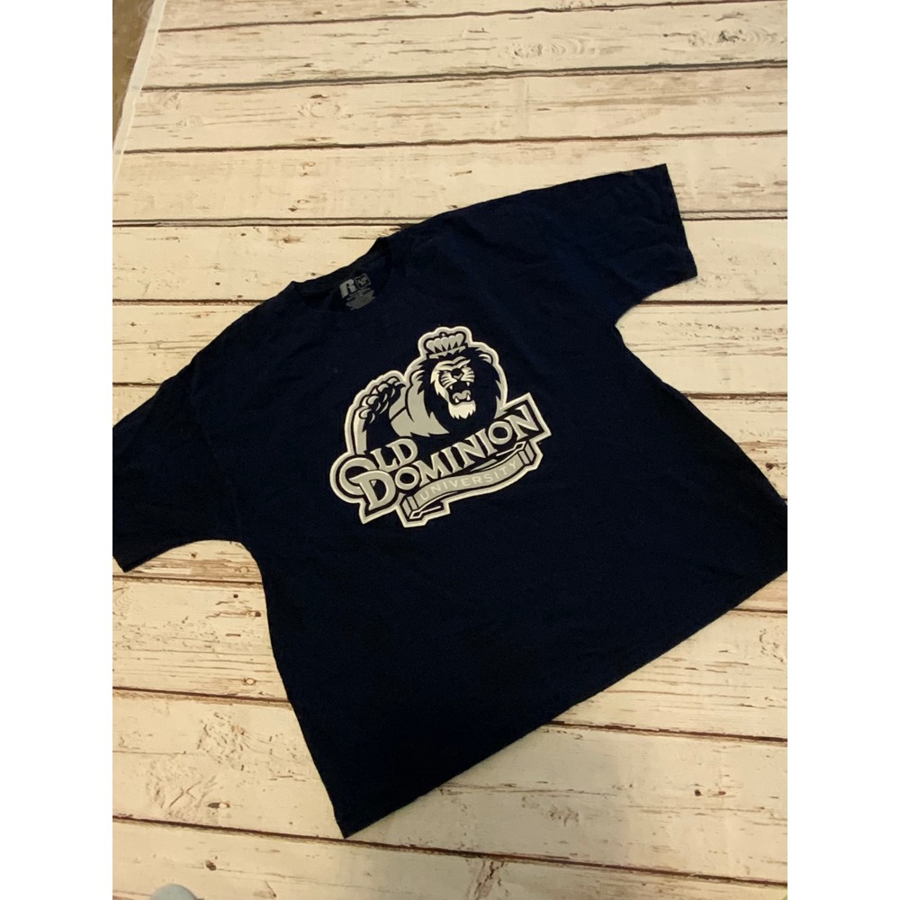 Russell Athletic Old Dominion University ODU Monarchs Navy Blue Graphic Tee XL
